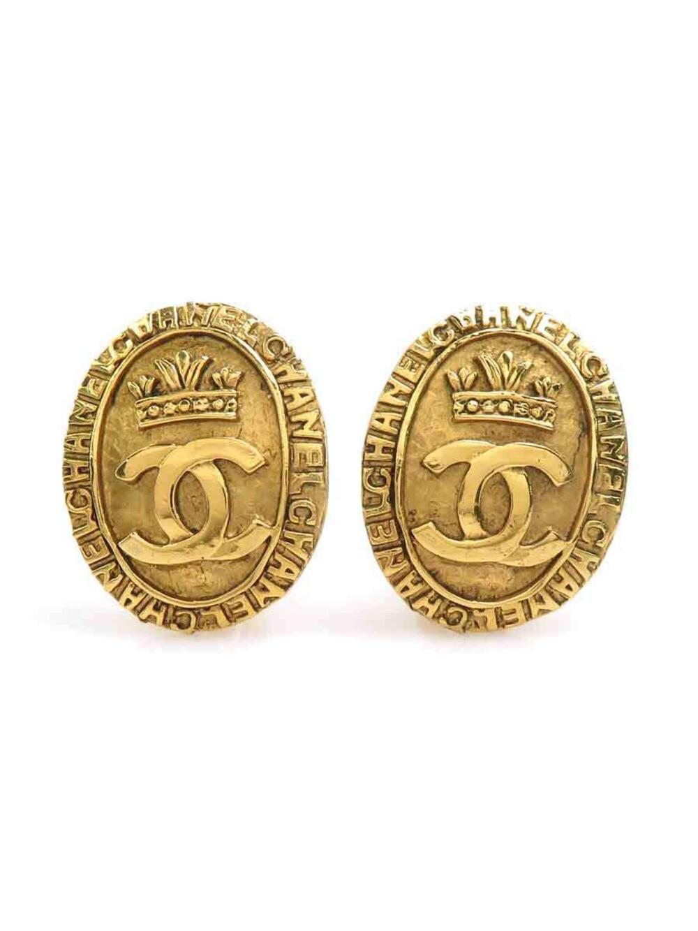 Chanel Cc Logo Clip-On Earrings Gold- #346904C55B